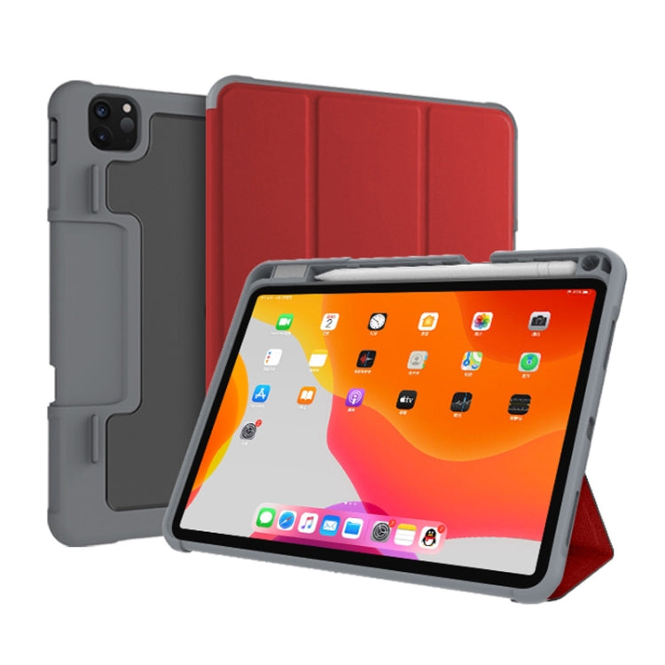 For iPad Pro 11 2022 / 2021 / 2020 Mutural Horizontal Flip Leather Tablet Case with Holder & Pen Slot(Red) - HoMEdemic™ 