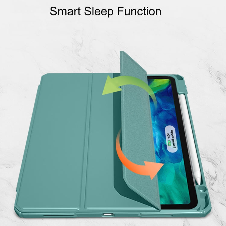 For iPad Pro 11 2022 / 2021 / 2020 Mutural Pinyue Series PC + TPU Horizontal Flip Leather Tablet Case with Holder & Pen Slot & Sleep / Wake-up Function(Dark Green) - HoMEdemic™ 