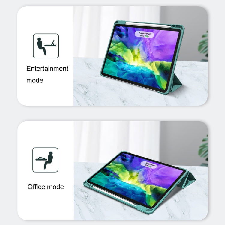 For iPad Pro 11 2022 / 2021 / 2020 Mutural Pinyue Series PC + TPU Horizontal Flip Leather Tablet Case with Holder & Pen Slot & Sleep / Wake-up Function(Mint Green) - HoMEdemic™ 