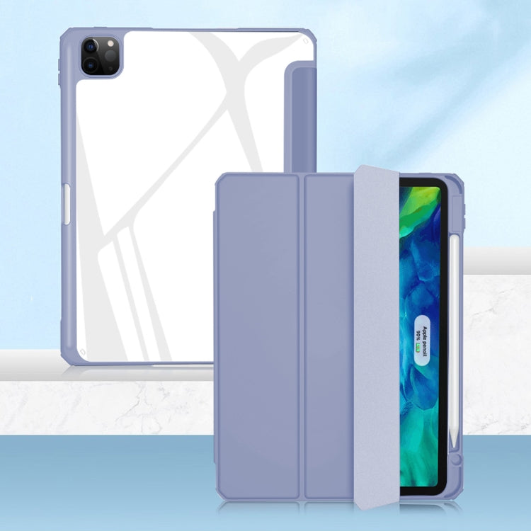 For iPad Pro 11 2022 / 2021 / 2020 Mutural Pinyue Series PC + TPU Horizontal Flip Leather Tablet Case with Holder & Pen Slot & Sleep / Wake-up Function (Purple) - HoMEdemic™ 