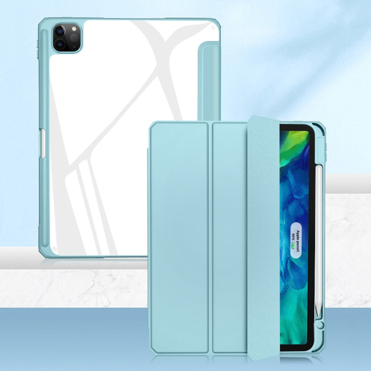 For iPad Pro 11 2022 / 2021 / 2020 Mutural Pinyue Series PC + TPU Horizontal Flip Leather Tablet Case with Holder & Pen Slot & Sleep / Wake-up Function(Sky Blue) - HoMEdemic™ 