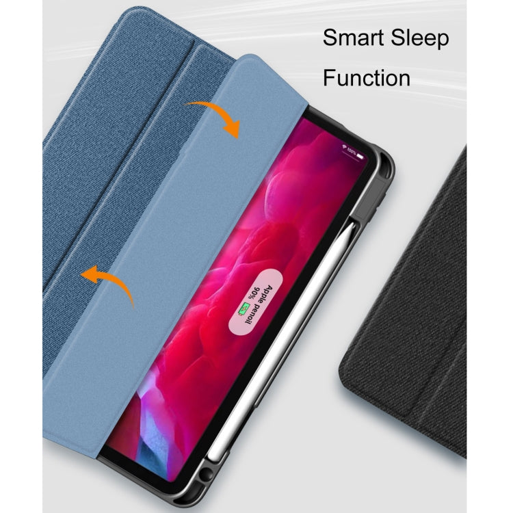 For iPad Pro 11 2022 / 2021 / 2020 Mutural YASHI Series TPU + PU Cloth Pattern Texture Horizontal Flip Leather Tablet Case with Three-folding Holder & Pen Slot & Wake-up / Sleep Function(Green) - HoMEdemic™ 