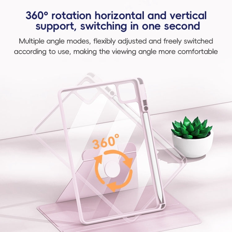 For iPad Pro 11 2022 / 2021 / 2020 ZGA Tri-Fold 360 Rotation Smart Leather Tablet Case(Blue) - HoMEdemic™ 