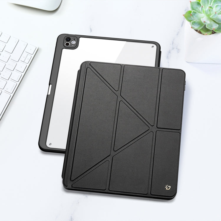 For iPad Pro 11 2024 DUX DUCIS Magi Series Smart Leather Tablet Case(Black) - HoMEdemic™ 