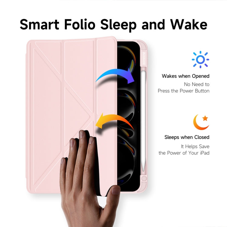 For iPad Pro 11 2024 DUX DUCIS Magi Series Smart Leather Tablet Case(Pink) - HoMEdemic™ 