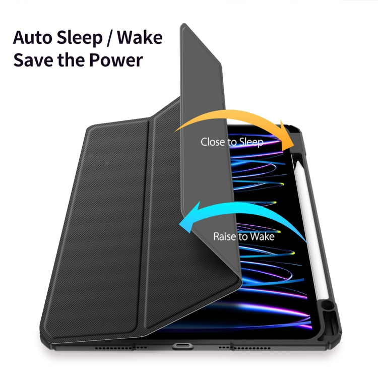 For iPad Pro 11 2024 DUX DUCIS TOBY Series Antiskid Leather Tablet Case with Sleep / Wake-up Function(Black) - HoMEdemic™ 