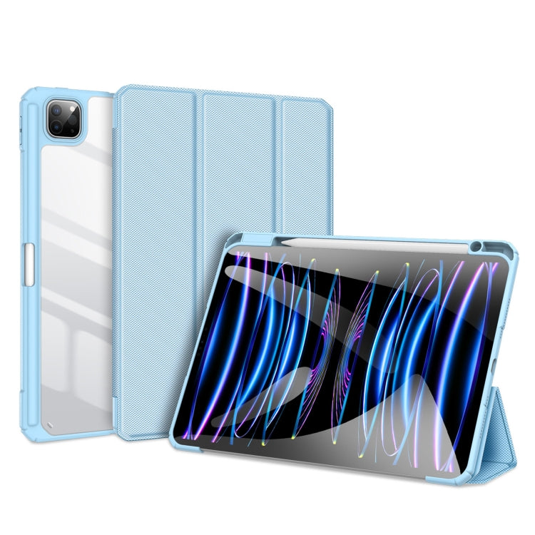 For iPad Pro 11 2024 DUX DUCIS TOBY Series Antiskid Leather Tablet Case with Sleep / Wake-up Function(Blue) - HoMEdemic™ 