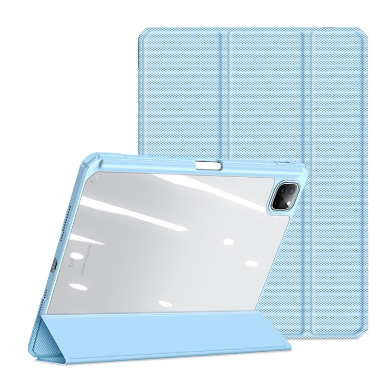 For iPad Pro 11 2024 DUX DUCIS TOBY Series Antiskid Leather Tablet Case with Sleep / Wake-up Function(Blue) - HoMEdemic™ 