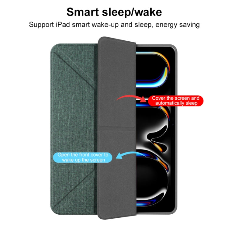 For iPad Pro 11 2024 Mutural Multi-fold Smart Leather Tablet Case(Blue) - HoMEdemic™ 