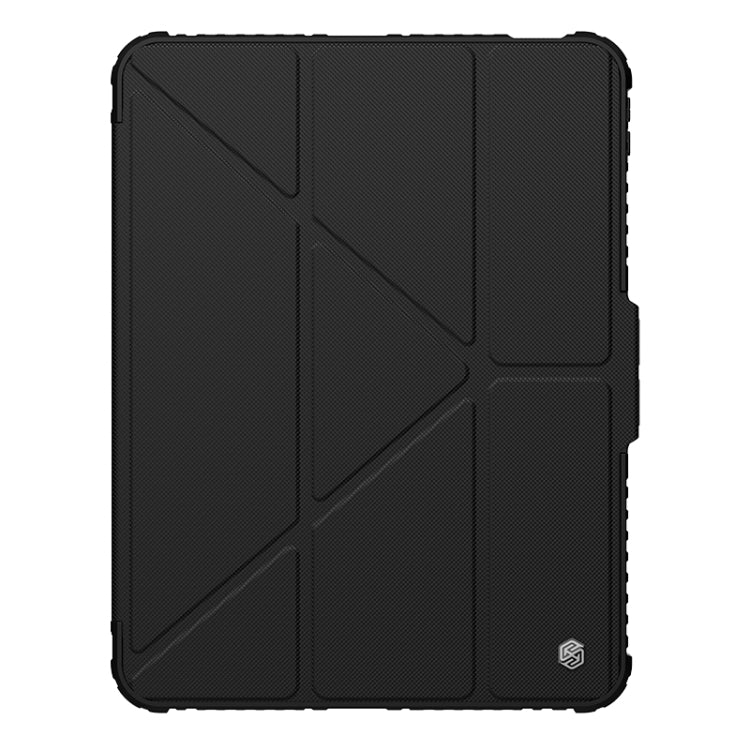 For iPad Pro 11 2024 NILLKIN Bumper Pro Multi-angle Folding Style Tablet Leather Case(Black) - HoMEdemic™ 