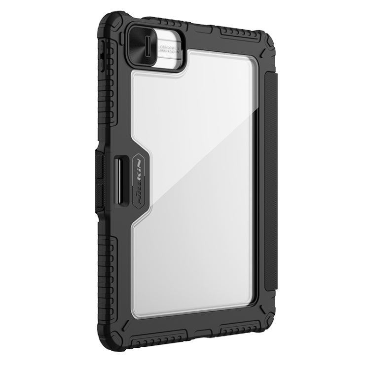 For iPad Pro 11 2024 NILLKIN Bumper Pro Multi-angle Folding Style Tablet Leather Case(Black) - HoMEdemic™ 