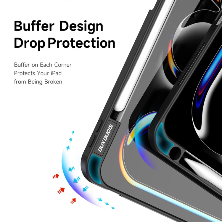 For iPad Pro 11 2025 / 2024 DUX DUCIS Magi Series Smart Leather Tablet Case(Black) - HoMEdemic™ 