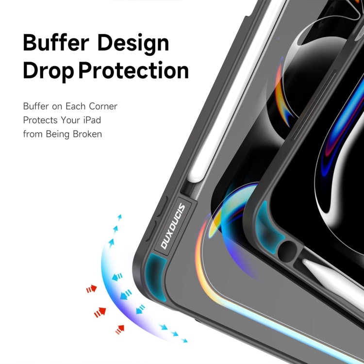 For iPad Pro 11 2025 / 2024 DUX DUCIS Magi Series Smart Leather Tablet Case(Grey) - HoMEdemic™ 