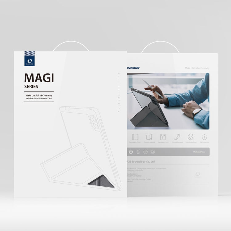 For iPad Pro 11 2025 / 2024 DUX DUCIS Magi Series Smart Leather Tablet Case(Grey) - HoMEdemic™ 