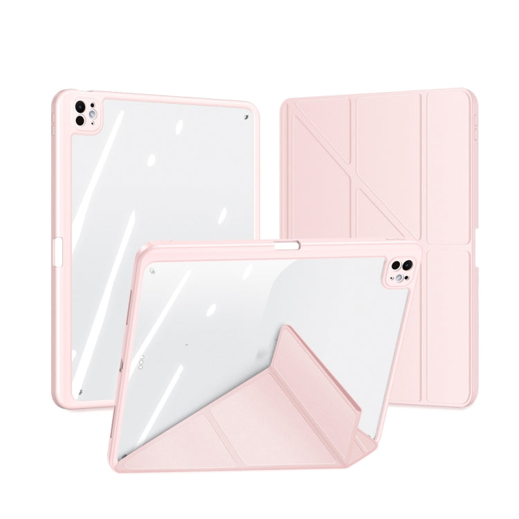 For iPad Pro 11 2025 / 2024 DUX DUCIS Magi Series Smart Leather Tablet Case(Pink) - HoMEdemic™ 