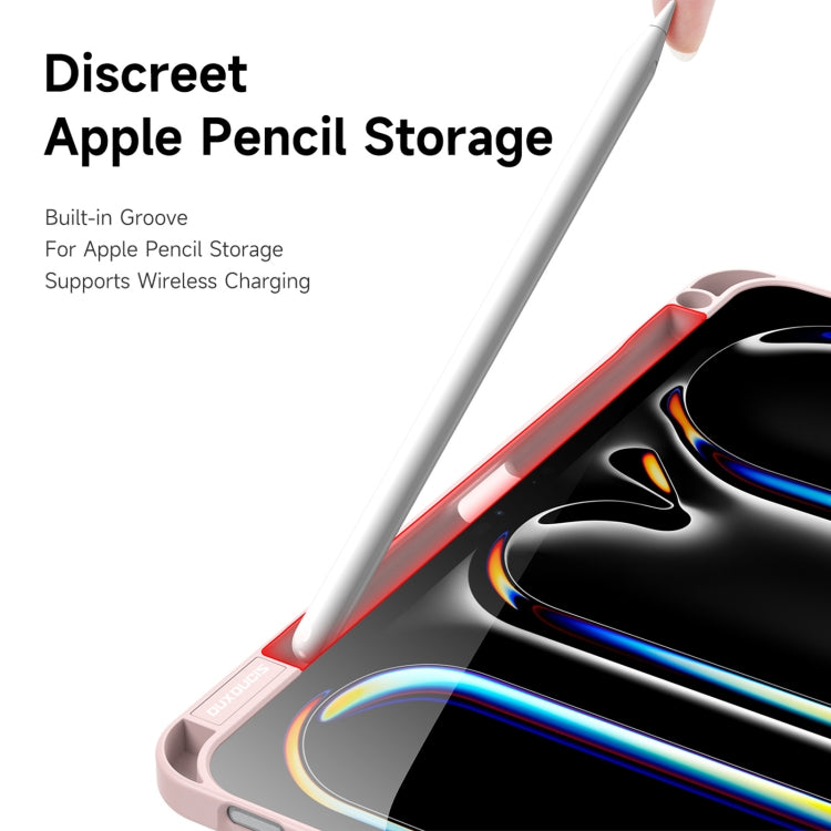 For iPad Pro 11 2025 / 2024 DUX DUCIS Magi Series Smart Leather Tablet Case(Pink) - HoMEdemic™ 