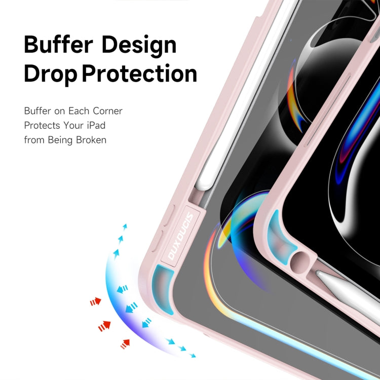 For iPad Pro 11 2025 / 2024 DUX DUCIS Magi Series Smart Leather Tablet Case(Pink) - HoMEdemic™ 