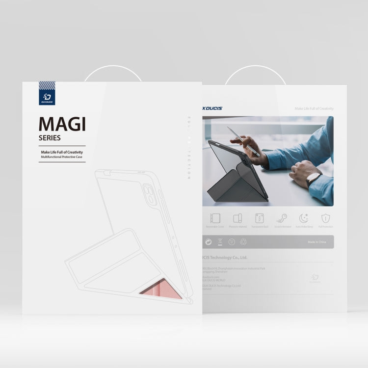 For iPad Pro 11 2025 / 2024 DUX DUCIS Magi Series Smart Leather Tablet Case(Pink) - HoMEdemic™ 