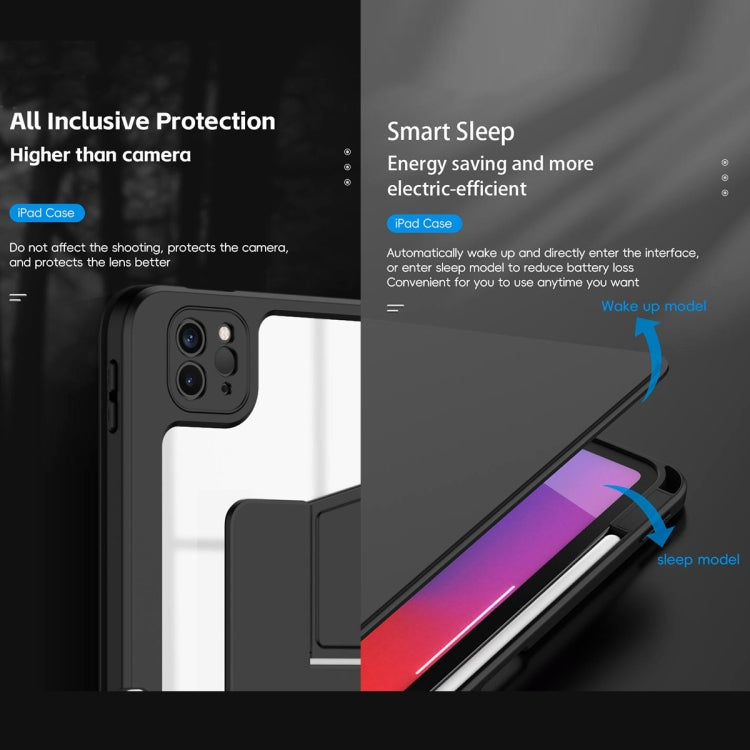 For iPad Pro 11 2025 / 2024 Mutural Jianshang Series Smart Leather Tablet Case(Dark Blue) - HoMEdemic™ 