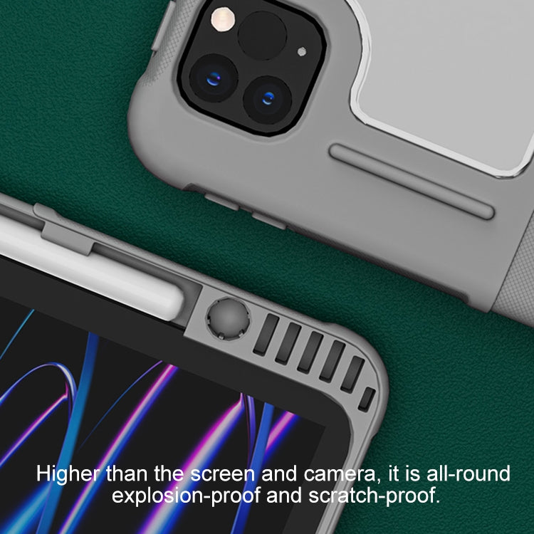 For iPad Pro 11 2025 / 2024 Mutural PC Hybrid TPU Leather Smart Tablet Case(Dark Blue) - HoMEdemic™ 