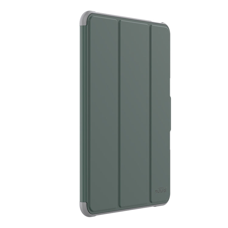 For iPad Pro 11 2025 / 2024 Mutural PC Hybrid TPU Leather Smart Tablet Case(Dark Green) - HoMEdemic™ 