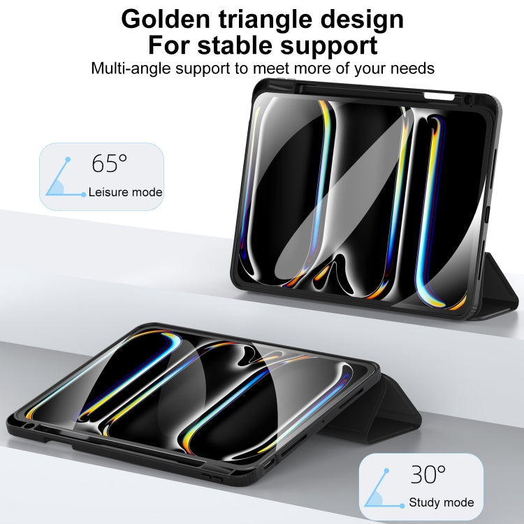 For iPad Pro 11 2025 / 2024 Mutural Pinyue Series Smart Leather Tablet Case(Grey) - HoMEdemic™ 