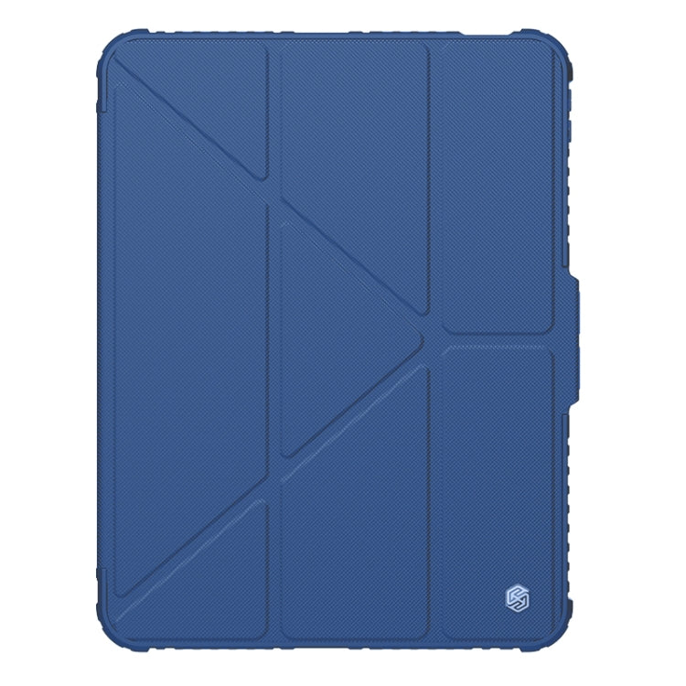 For iPad Pro 11 2025 / 2024 NILLKIN Bumper Pro Multi-angle Folding Style Tablet Leather Case(Blue) - HoMEdemic™ 