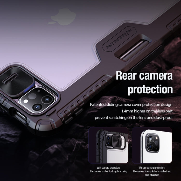 For iPad Pro 11 2025 / 2024 NILLKIN Bumper Pro Multi-angle Folding Style Tablet Leather Case(Blue) - HoMEdemic™ 