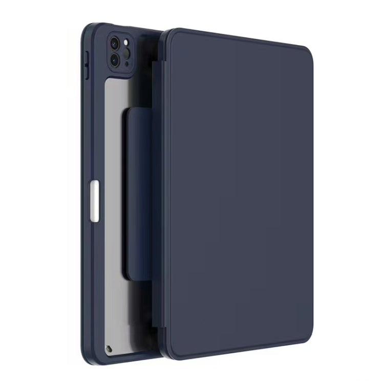 For iPad Pro 12.9 2022 / 2021 / 2020 / 2018 Mutural Jianshang Series Tablet Leather Smart Case(Dark Blue) - HoMEdemic™ 