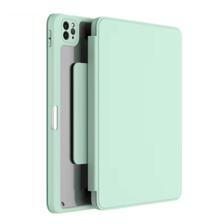 For iPad Pro 12.9 2022 / 2021 / 2020 / 2018 Mutural Jianshang Series Tablet Leather Smart Case(Mint Green) - HoMEdemic™ 