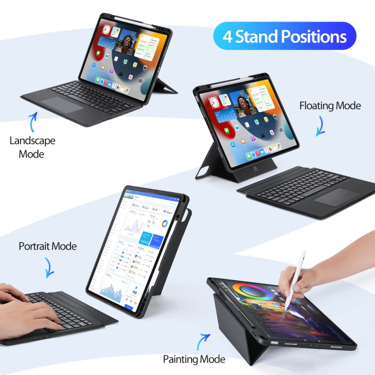 For iPad Pro 12.9 2022 / 2021 / 2020 / Air 13 2024 DUX DUCIS DK Series Magnetic Wireless Bluetooth Keyboard Tablet Case(Black) - HoMEdemic™ 