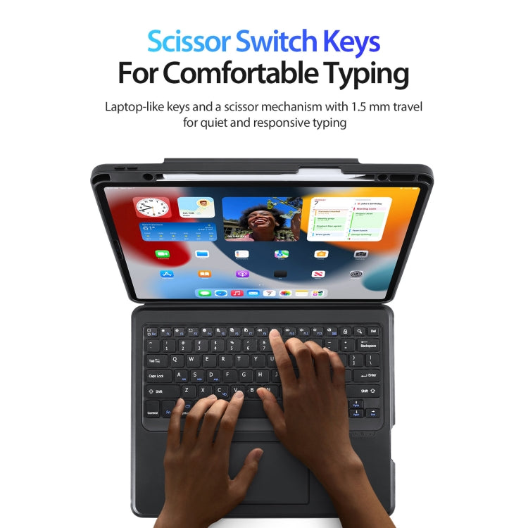 For iPad Pro 12.9 2022 / 2021 / 2020 / Air 13 2024 DUX DUCIS DK Series Magnetic Wireless Bluetooth Keyboard Tablet Case(Black) - HoMEdemic™ 