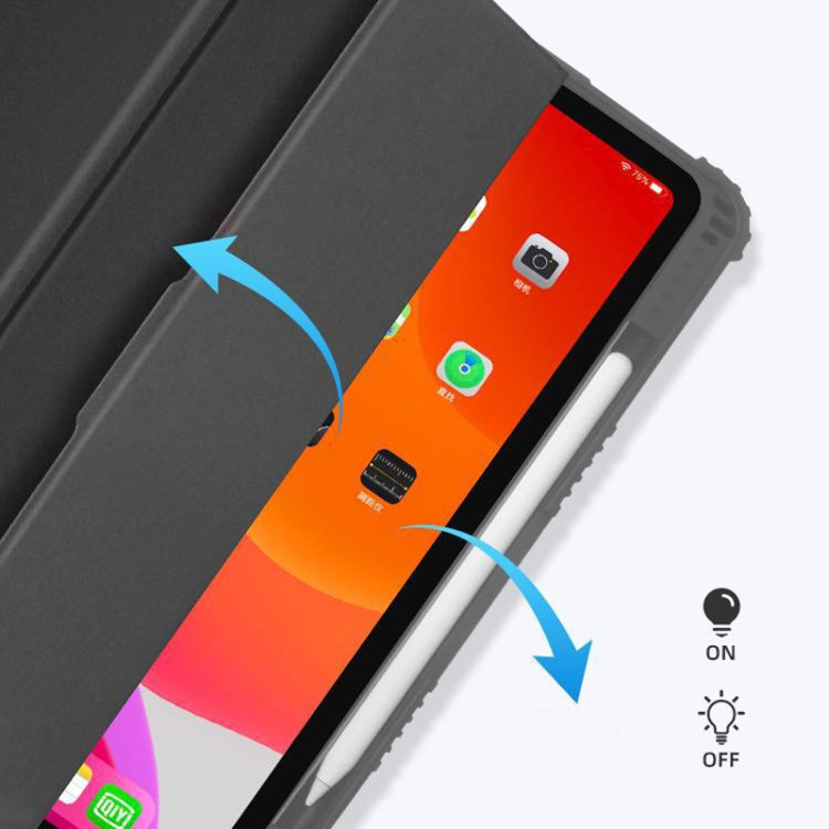 For iPad Pro 12.9 inch 2022 / 2021 / 2020 Mutural Horizontal Flip PC + TPU + PU Leather Tablet Case with Holder & Pen Slot(Rose Gold) - HoMEdemic™ 