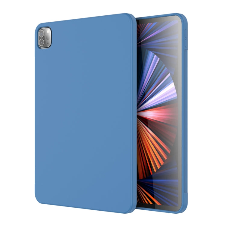 For iPad Pro 12.9 inch 2022 / 2021 / 2020 Mutural Silicone Microfiber Tablet Case(Light Blue) - HoMEdemic™ 