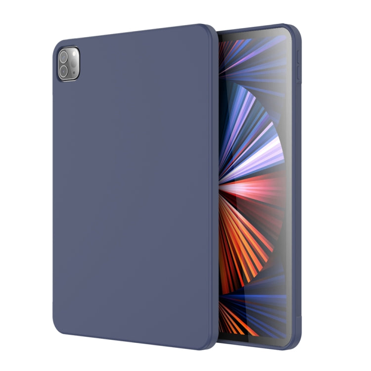 For iPad Pro 12.9 inch 2022 / 2021 / 2020 Mutural Silicone Microfiber Tablet Case(Midnight Blue) - HoMEdemic™ 