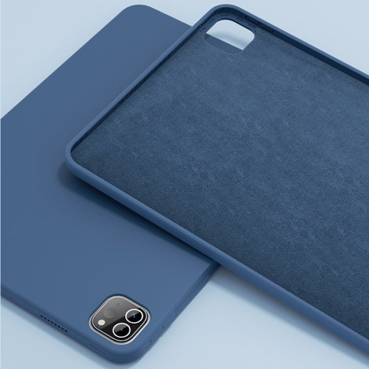 For iPad Pro 12.9 inch 2022 / 2021 / 2020 Mutural Silicone Microfiber Tablet Case(Midnight Blue) - HoMEdemic™ 