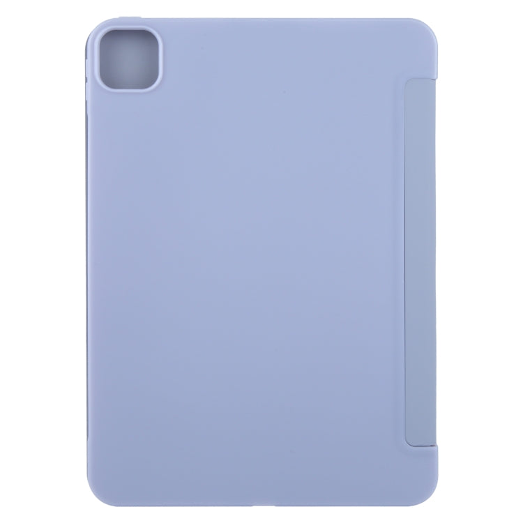 For iPad Pro 13 2024 GEBEI 3-folding Holder Shockproof Flip Leather Tablet Case(Light Purple) - HoMEdemic™ 