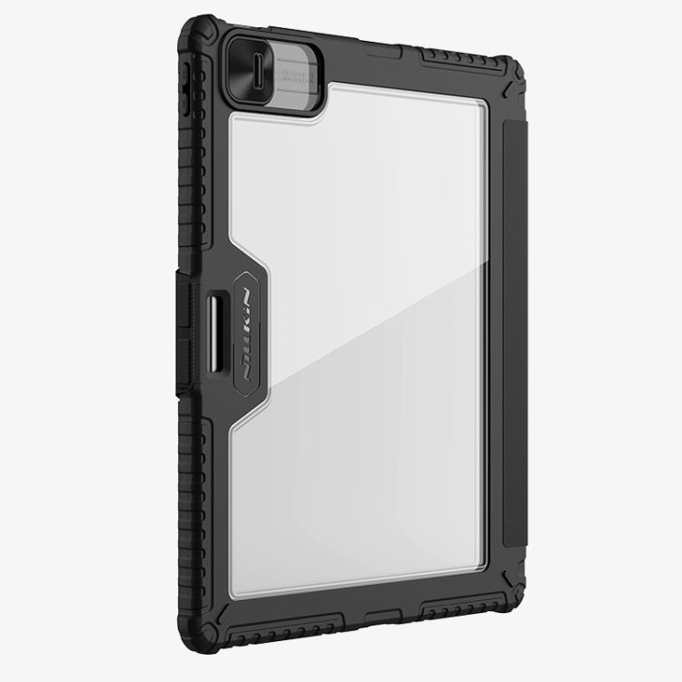 For iPad Pro 13 2024 NILLKIN Bumper Pro Multi-angle Folding Style Tablet Leather Case(Black) - HoMEdemic™ 