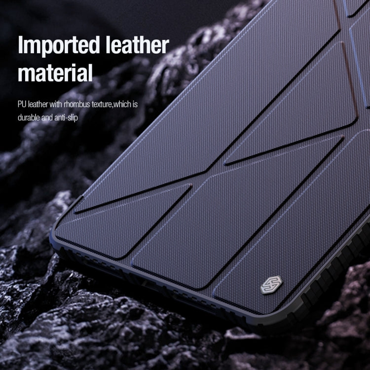 For iPad Pro 13 2024 NILLKIN Bumper Pro Multi-angle Folding Style Tablet Leather Case(Black) - HoMEdemic™ 