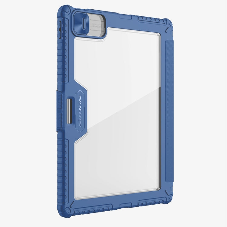 For iPad Pro 13 2024 NILLKIN Bumper Pro Multi-angle Folding Style Tablet Leather Case(Blue) - HoMEdemic™ 