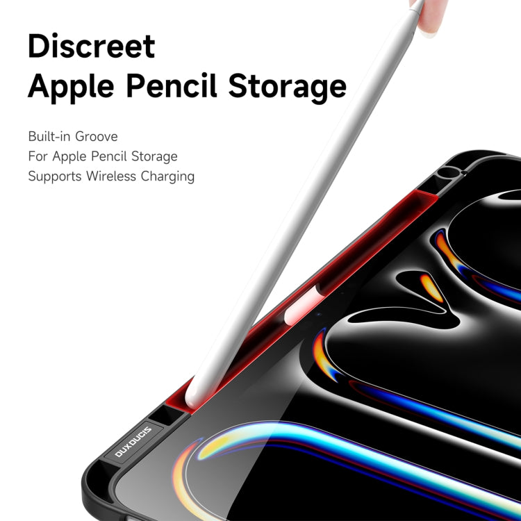 For iPad Pro 13 2025 / 2024 DUX DUCIS Magi Series Smart Leather Tablet Case(Black) - HoMEdemic™ 