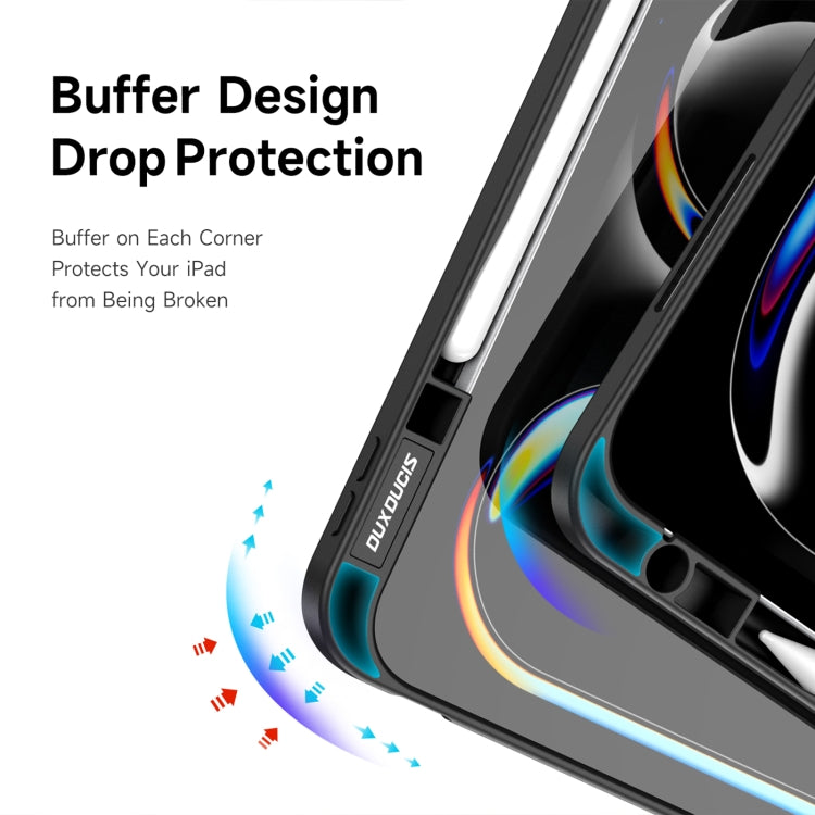 For iPad Pro 13 2025 / 2024 DUX DUCIS Magi Series Smart Leather Tablet Case(Black) - HoMEdemic™ 