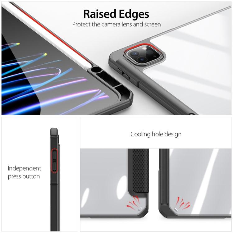 For iPad Pro 13 2025 / 2024 DUX DUCIS TOBY Series Antiskid Leather Tablet Case with Sleep / Wake-up Function(Black) - HoMEdemic™ 