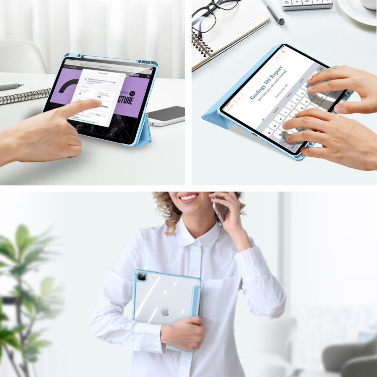 For iPad Pro 13 2025 / 2024 DUX DUCIS TOBY Series Antiskid Leather Tablet Case with Sleep / Wake-up Function(Blue) - HoMEdemic™ 