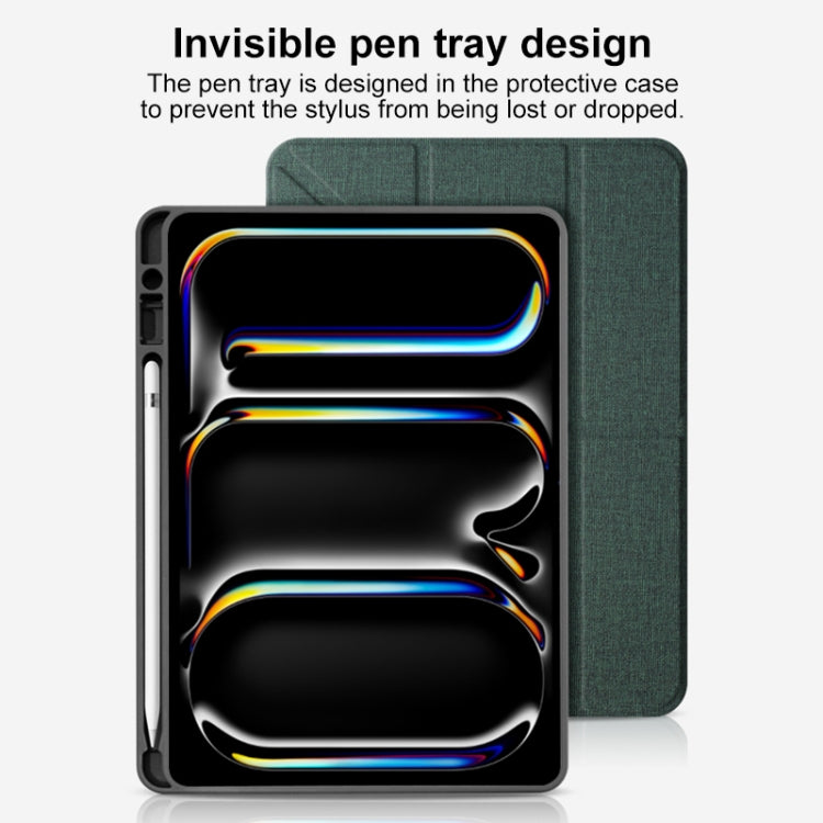 For iPad Pro 13 2025 / 2024 Mutural Multi-fold Smart Leather Tablet Case(Grey) - HoMEdemic™ 