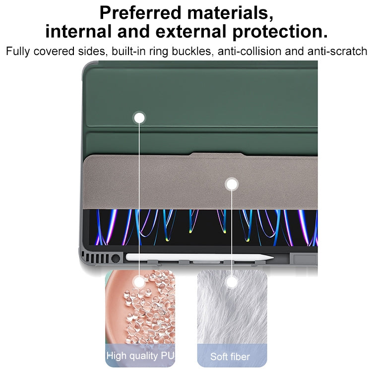 For iPad Pro 13 2025 / 2024 Mutural PC Hybrid TPU Leather Smart Tablet Case(Pink) - HoMEdemic™ 