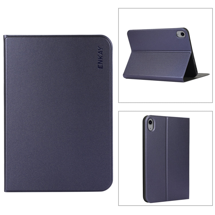 For iPad mini 2024 / mini 6 ENKAY Horizontal Flip PU Leather + TPU Smart Tablet Case with Holder & Sleep / Wake-up Function(Dark Blue) - HoMEdemic™ 