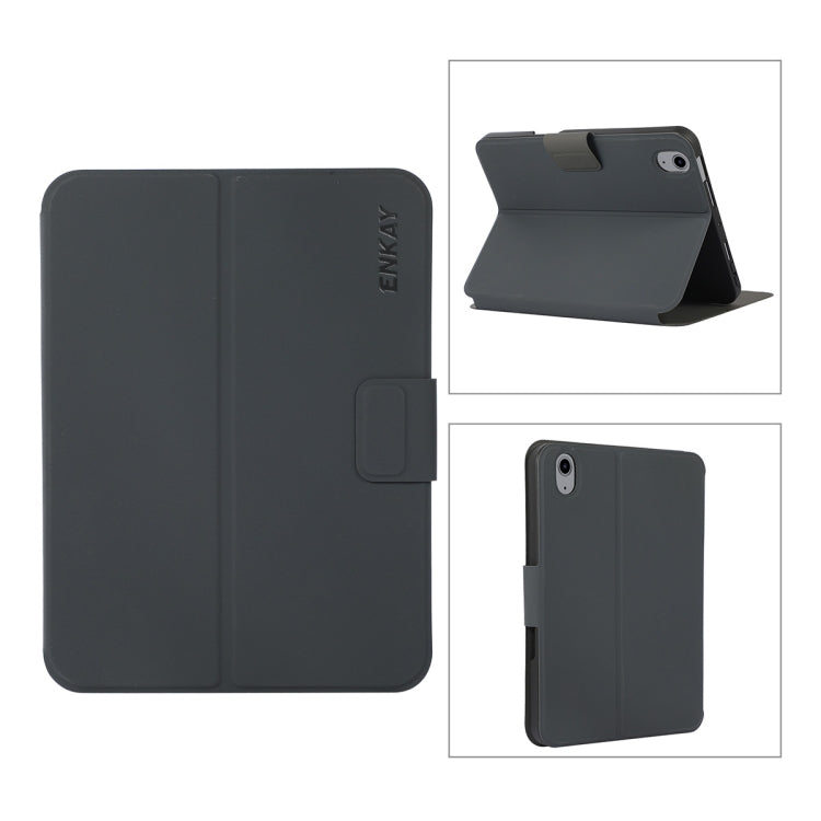 For iPad mini 2024 / mini 6 ENKAY Leather Stand Smart Tablet Case(Black) - HoMEdemic™ 