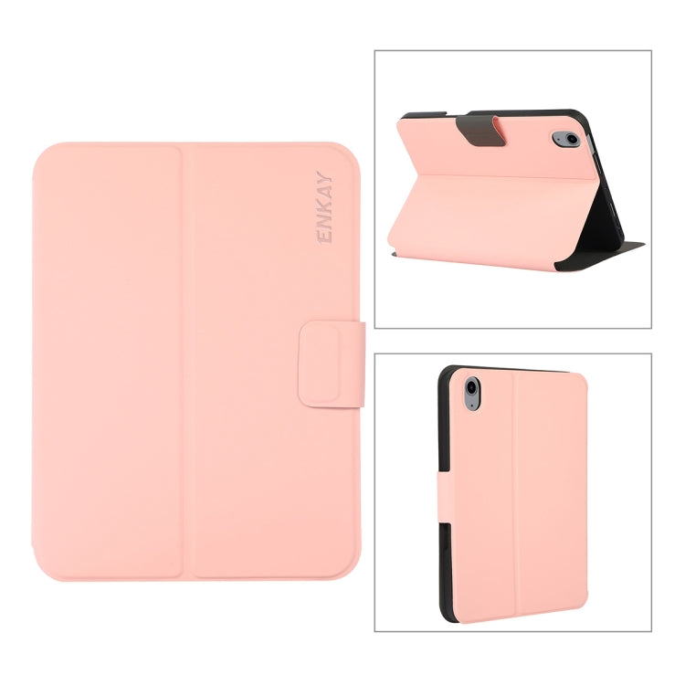 For iPad mini 2024 / mini 6 ENKAY Leather Stand Smart Tablet Case(Pink) - HoMEdemic™ 