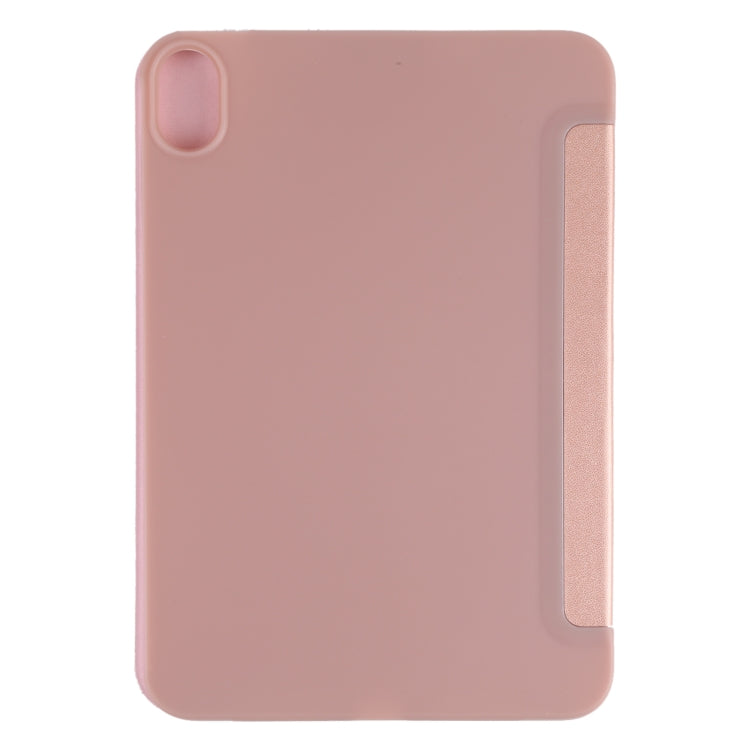 For iPad mini 2024 / mini 6 GEBEI Shockproof Horizontal Flip Tablet Case with Three-folding Holder(Rose Gold) - HoMEdemic™ 